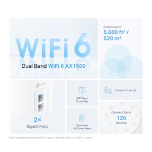 Deco X1500 AX1500 Whole Home Mesh Wi-Fi 6 System 3-Pack