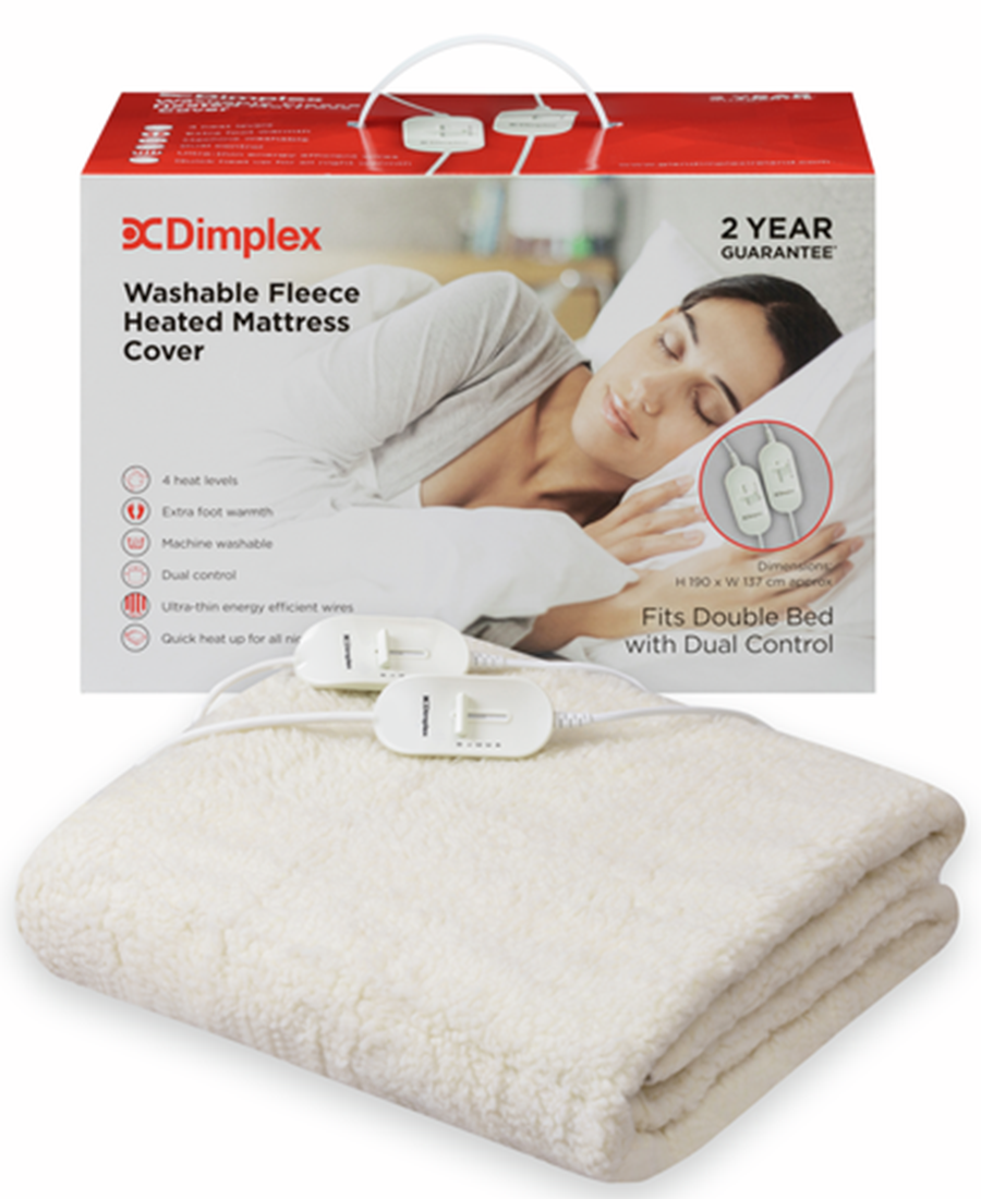 Dimplex Dimplex Double Dual Control Washable Fleece Heated Mattress Cover DMC3002