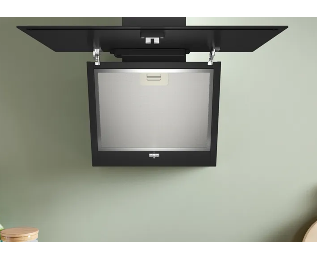Bosch Series 2 60cm Wall Mounted Cooker Hood | Clear Glass Black DWK65DK60B Redmond Electric Gorey