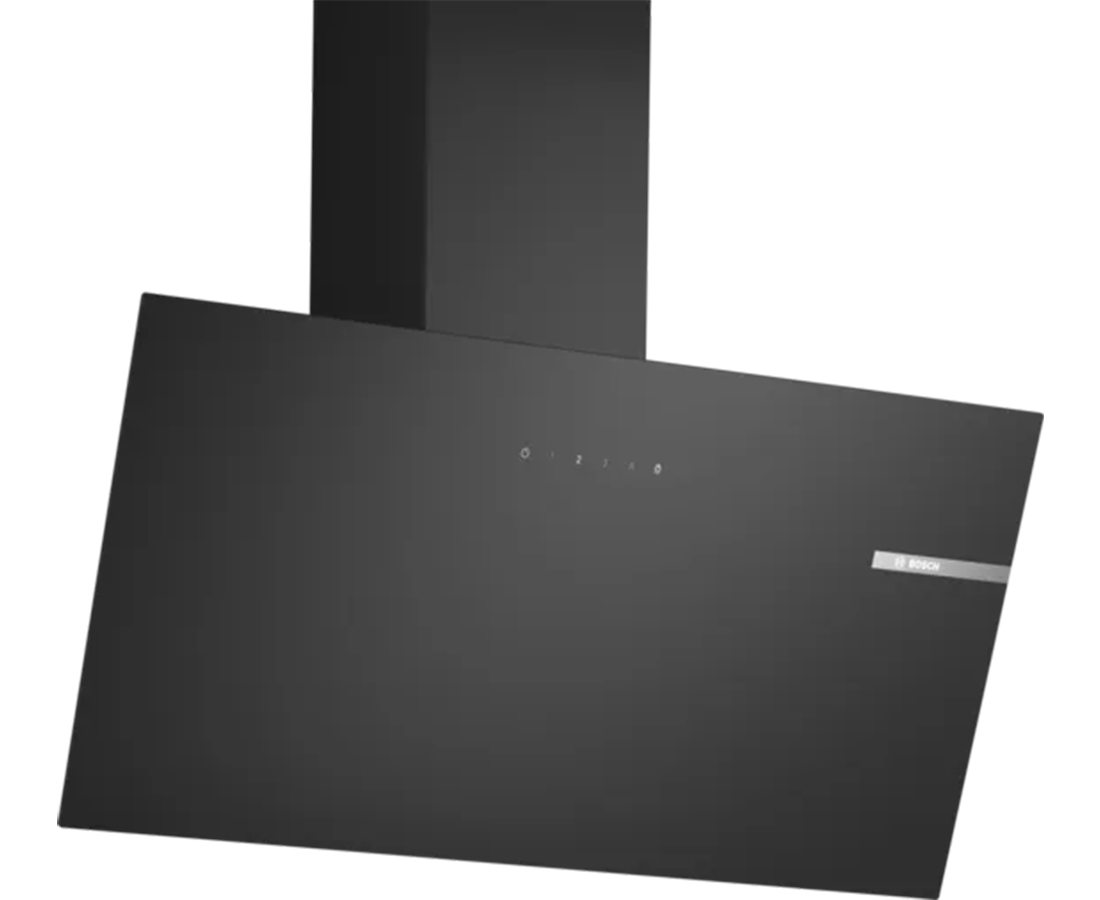 Bosch Series 2 80cm Wall Mounted Cooker Hood | Clear Glass Black DWK85DK60B Redmond Electric Gorey
