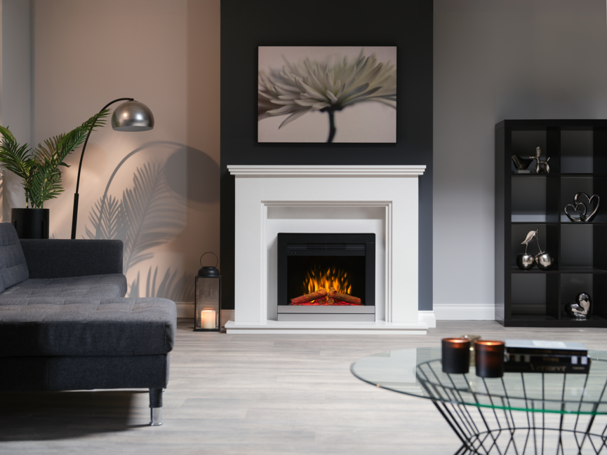 Scala 22 Inch 2kW Optiflame Inset Electric Fire Brushed Chrome