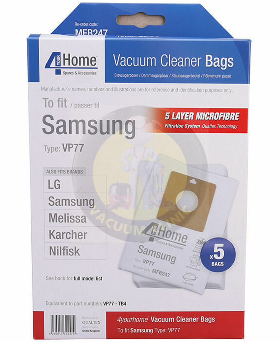 5 Layer Microfibre Vacuum Bags - EXSMFB247 Redmond Electric Gorey