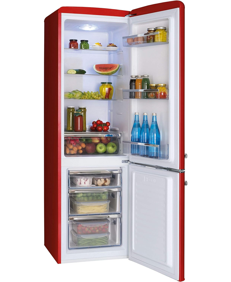 Amica 60/40 Retro Style Fridge Freezer | 181cm (H) | Red FKR29653R Redmond Electric Gorey