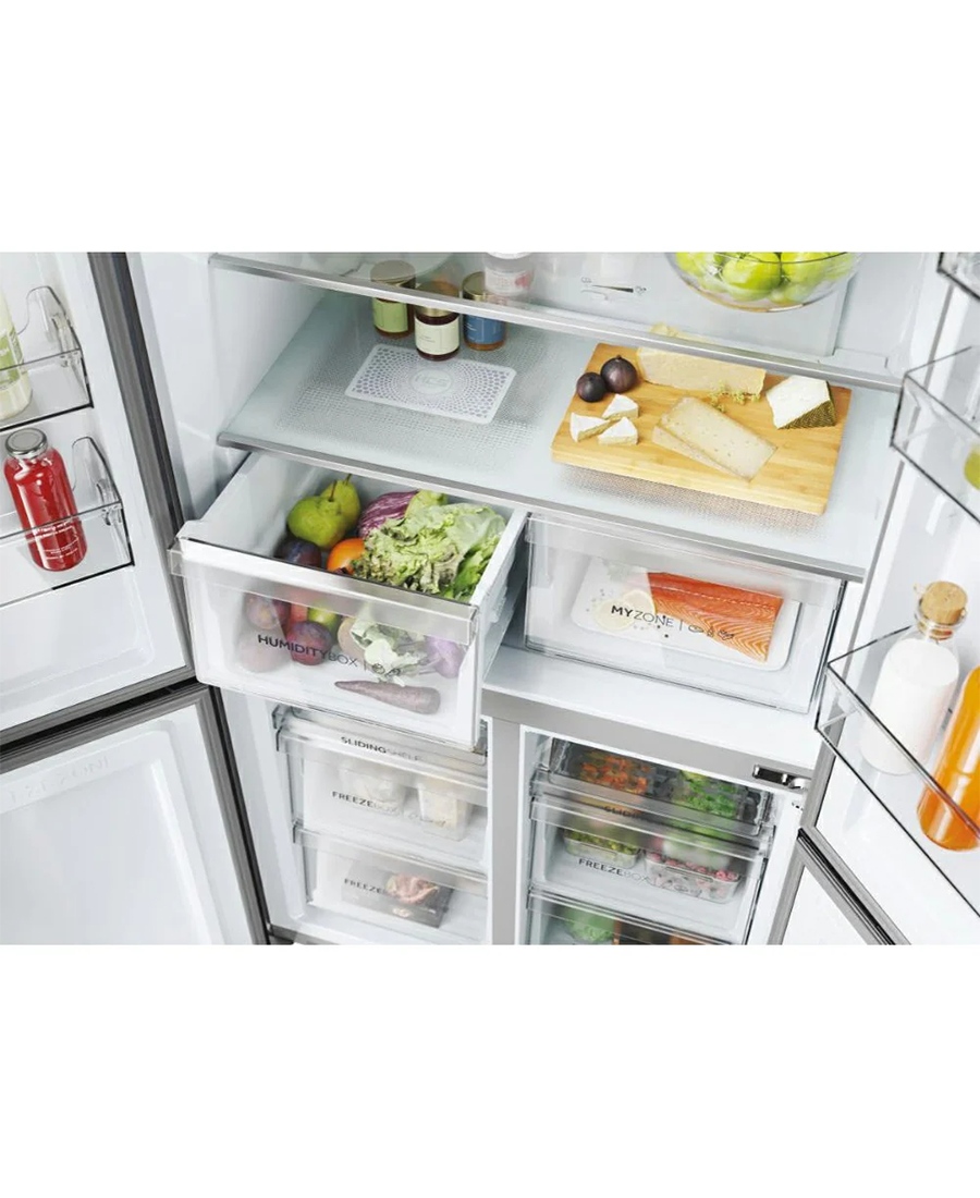 Haier Cube 90 Series 5 Multi Door Fridge Freezer | 190cm (H) | Platinum Inox HCR5919ENMP Redmond Electric Gorey