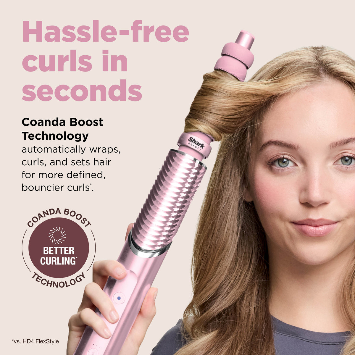 Shark FlexStyle IonCurl 5 in 1 Air Styler & Hair Dryer, Pink HD850UKPK