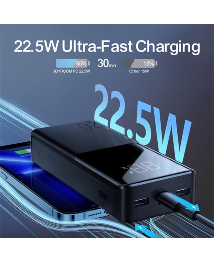 Joyroom LED Digital Display Super Fast Charging Power Bank 22.5W 20000Mah | Black HL-PB192 Redmond Electric Gorey