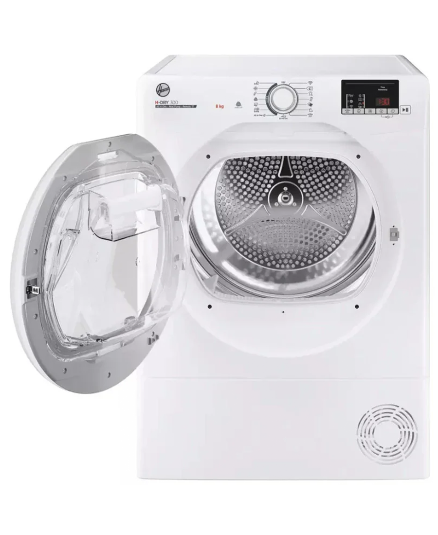 Hoover 8kg A++ Heat Pump Dryer with Sensor Drying | White - HLEH8A2DE-80 Redmond Electric Gorey