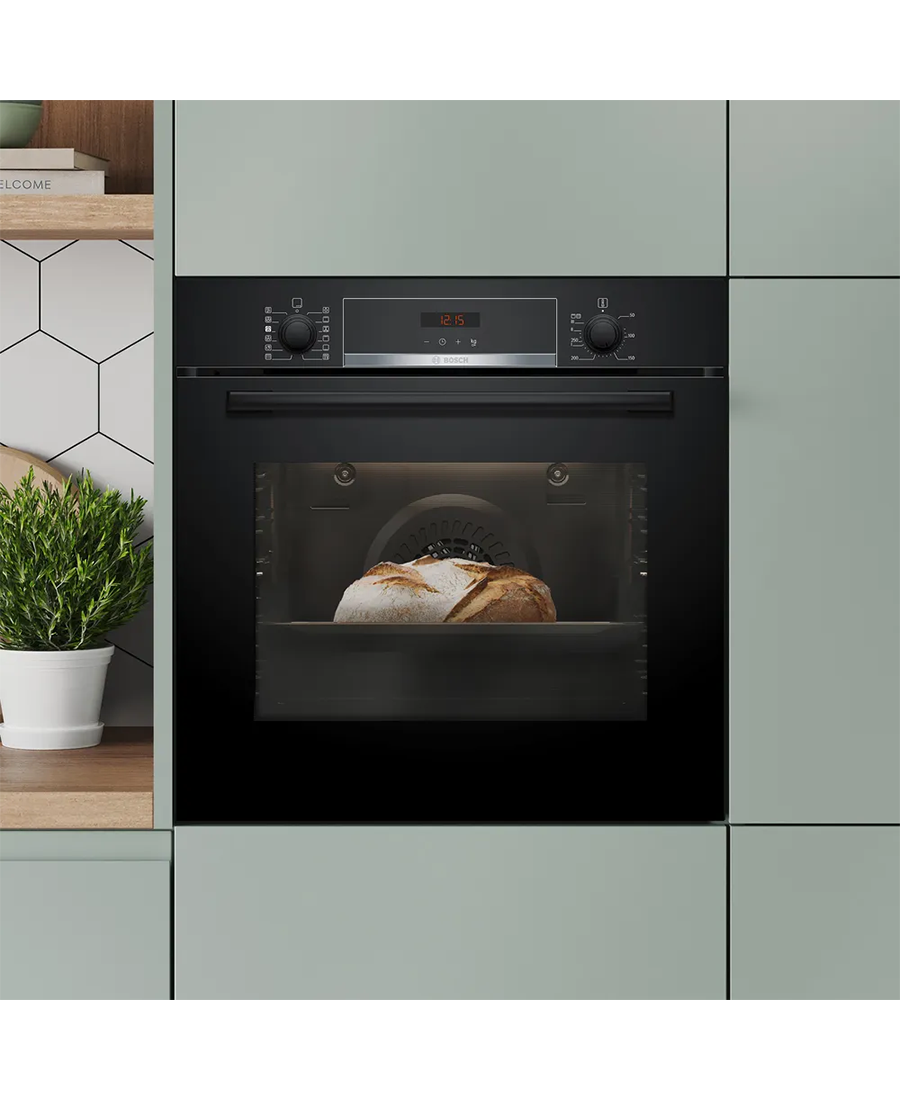Bosch Series 4 Built-In Single Oven with Added Steam | Black - HQA574BB3B Redmond Electric Gorey
