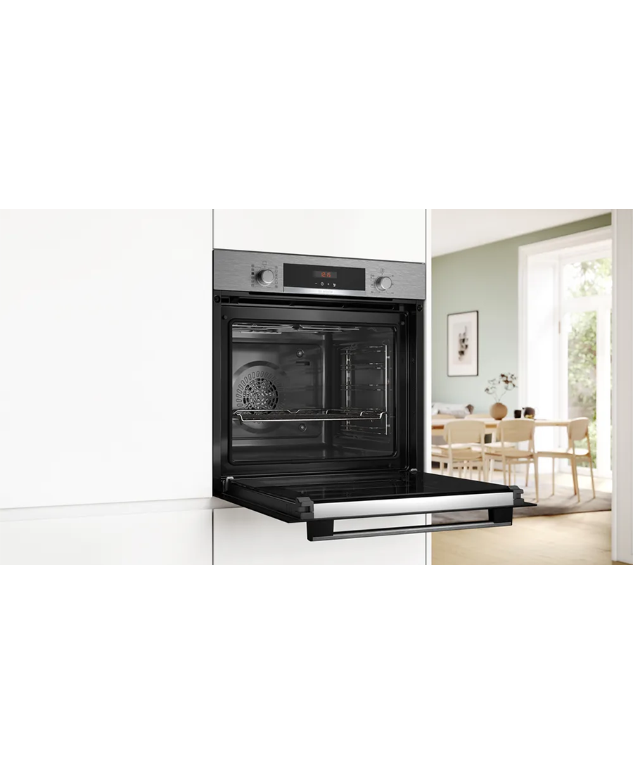 Bosch Series 4 Built-In Single Oven with Added Steam | Stainless Steel - HQA574BS3B Redmond Electric Gorey
