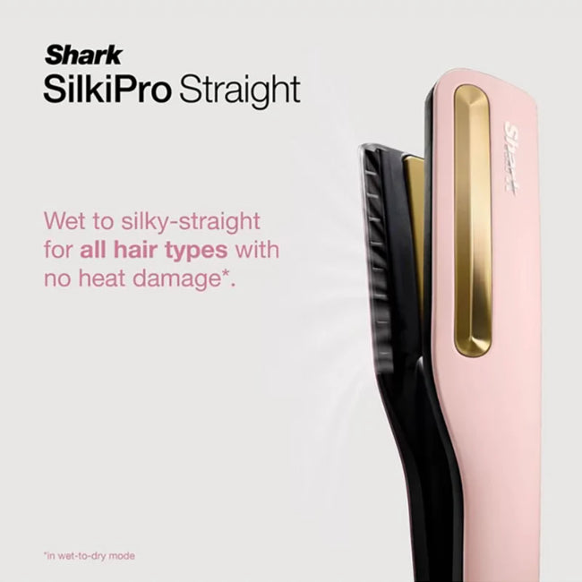 Shark SilkiPro Hair Straightener + Dryer in One with Storage Case | Rose Petal - HT401UKPK Redmond Electric Gorey