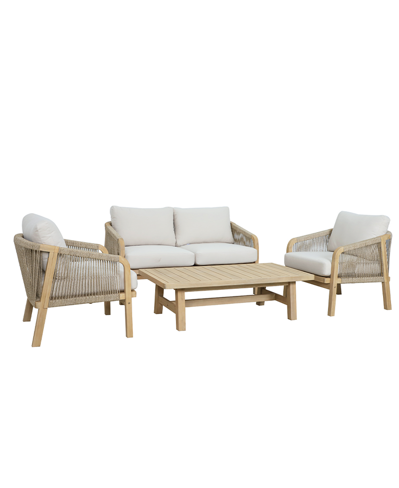 Rimini 4 Piece Lounge Set (2 Seater, 2 x 1 Seaters incl. Cushions + Coffee Table) Redmond Electric Gorey
