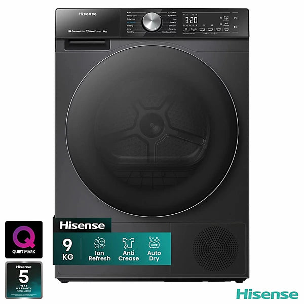 9kg Series 5S WiFi-Enabled Heat Pump Tumble Dryer – Black | DH5S902BB