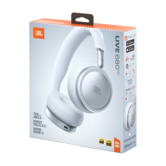 Live 680NC Wireless On-Ear Noise Cancelling Headphones White