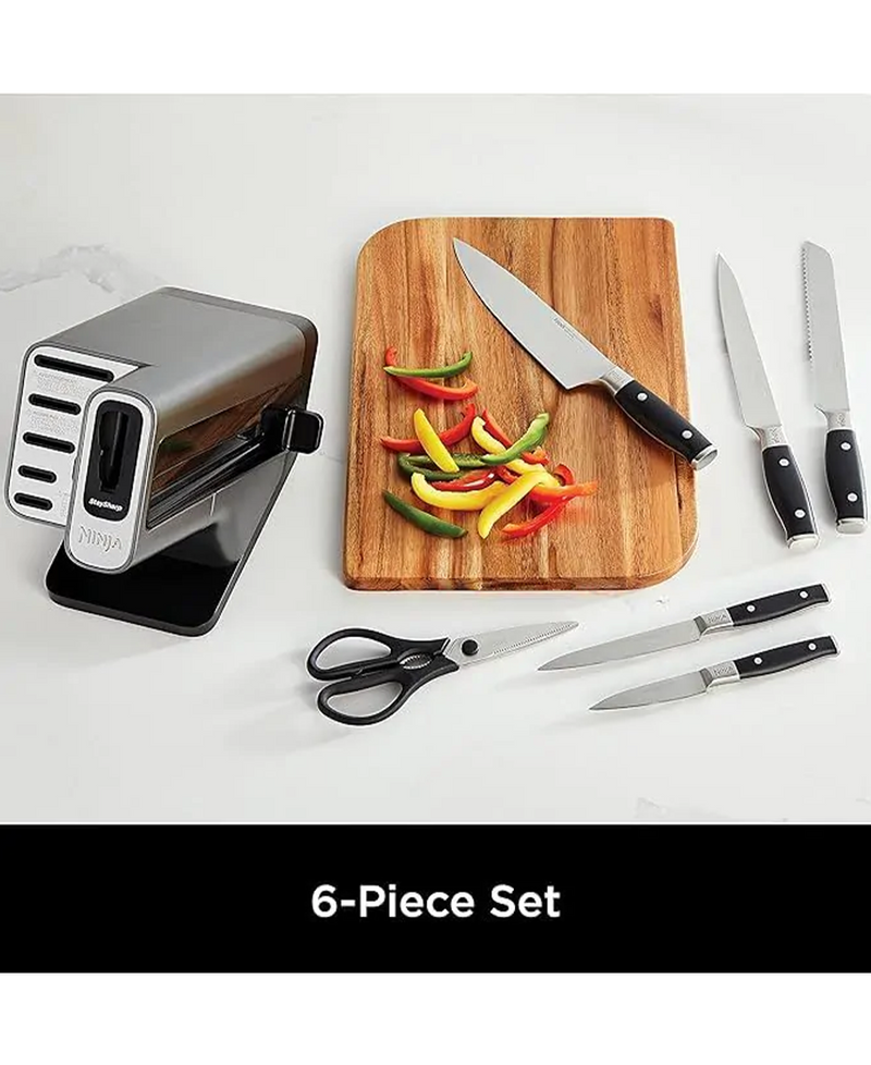 Ninja Foodi StaySharp Knife Block with Integrated Sharpener 6-Piece Set K32006UK Redmond Electric Gorey