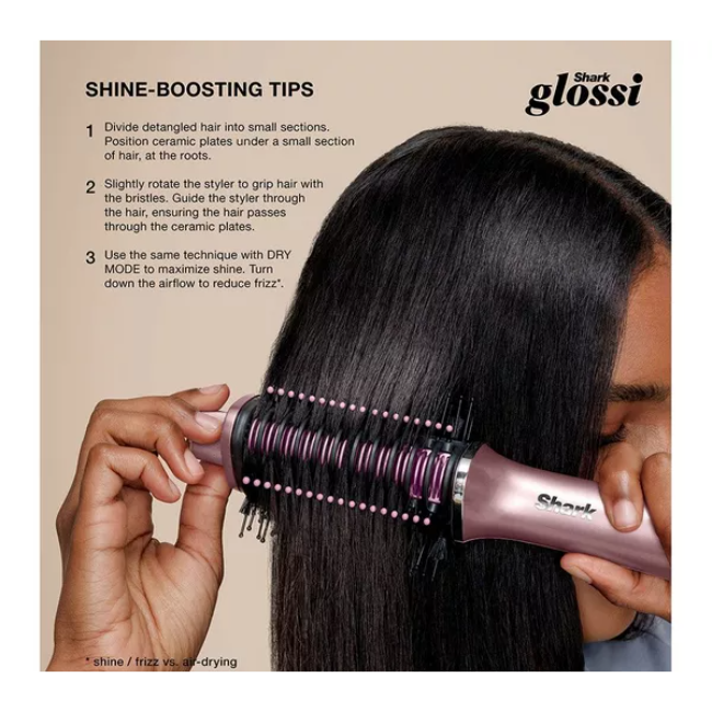 Shark Glossi 2-In-1 Hot Brush + Air Glosser | Lychee - HT302UKPK Redmond Electric Gorey