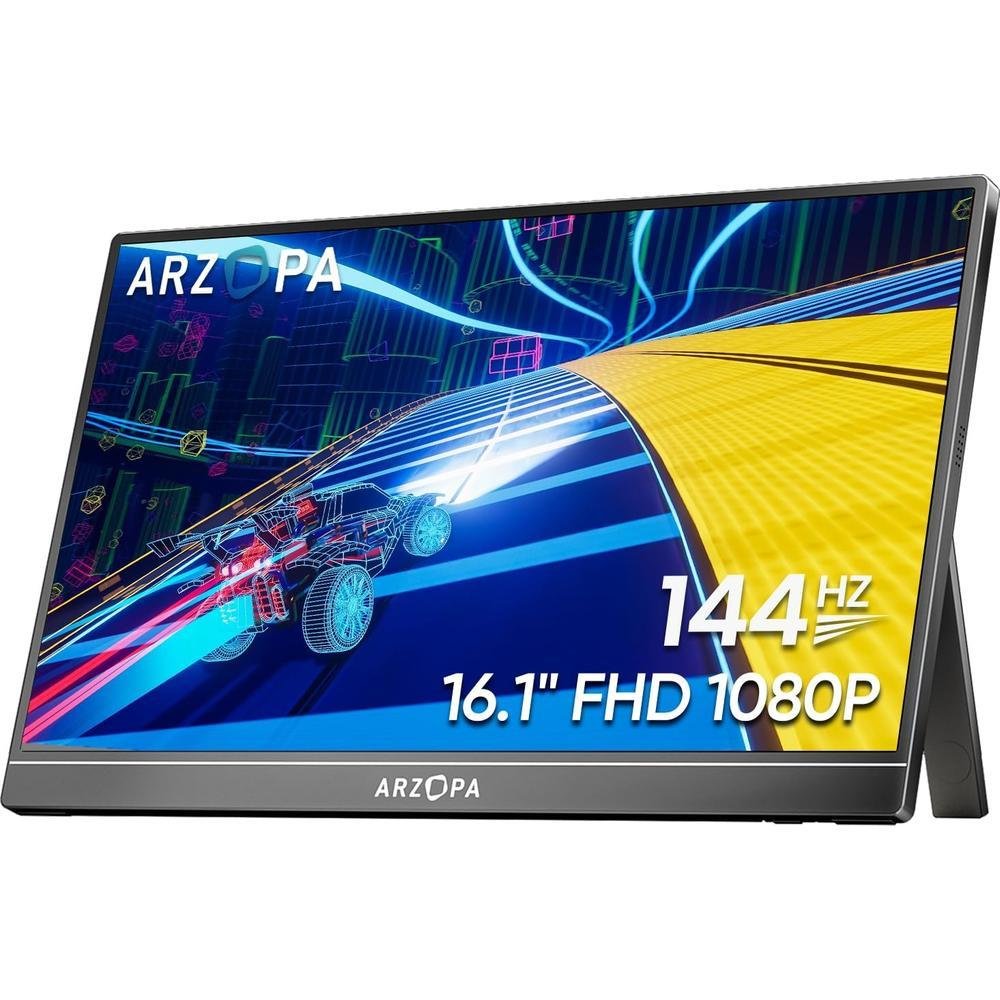 Arzopa Z1FC 16.1-Inch Full HD 144Hz Portable Gaming Monitor, Black Z1FC Portable Gaming Monitor