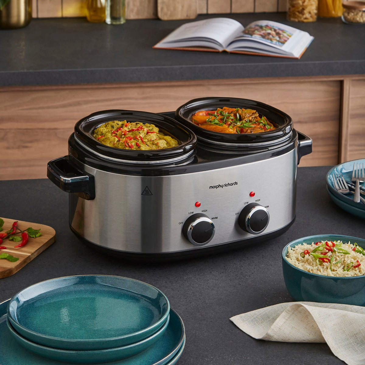 Morphy Richards DuoServe 3.8L Double Pot Slow Cooker 462000