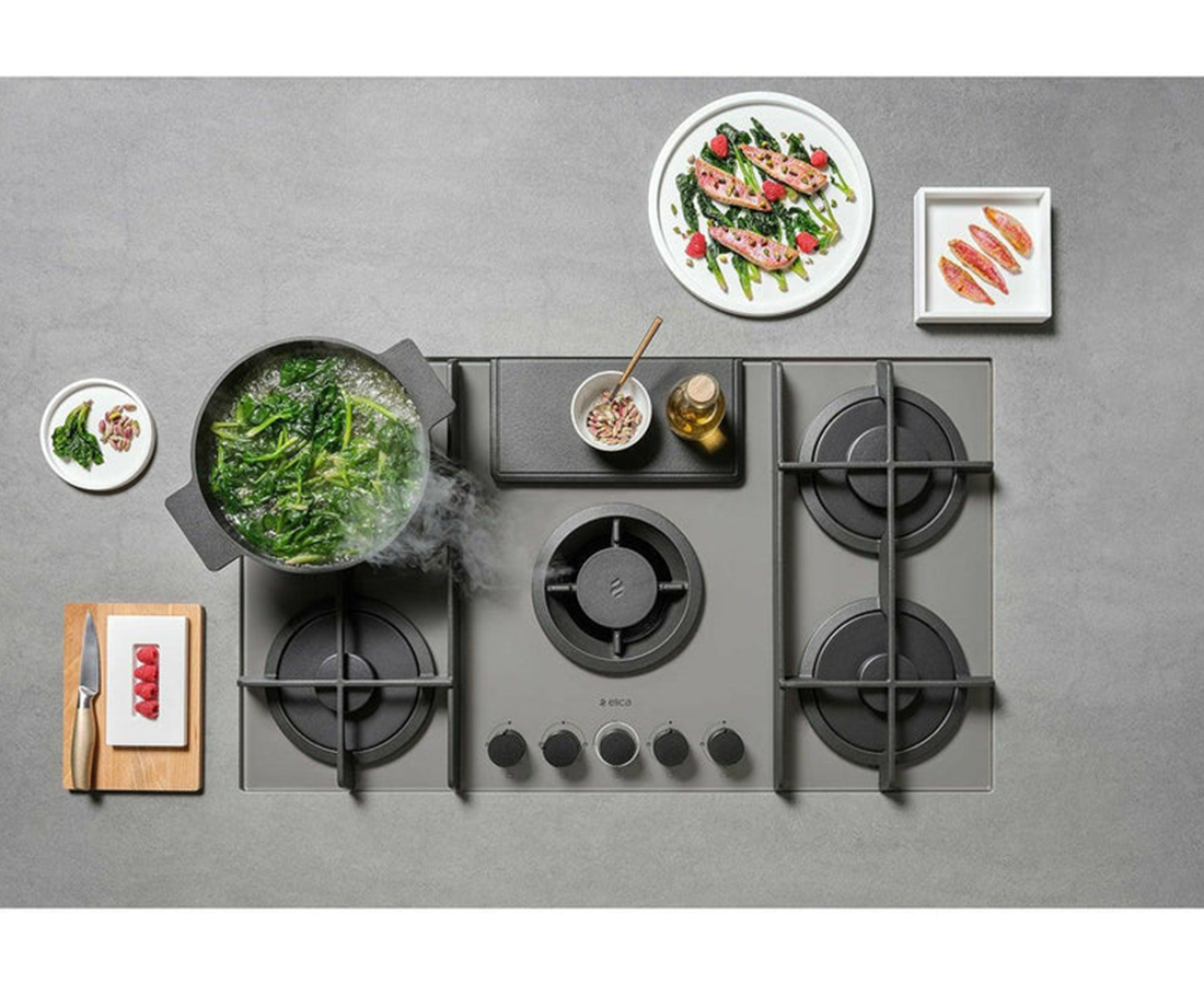 Elica 88cm NikolaTesla Flame Duct Out Vented Gas Hob NIKOFLAMEDUCTBL Redmond Electric Gorey