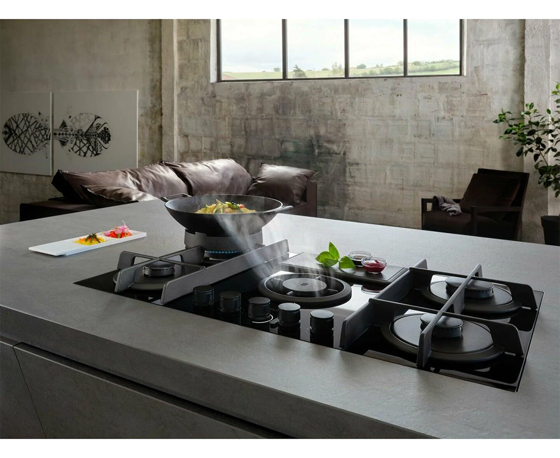 Elica 88cm NikolaTesla Flame Duct Out Vented Gas Hob NIKOFLAMEDUCTBL Redmond Electric Gorey
