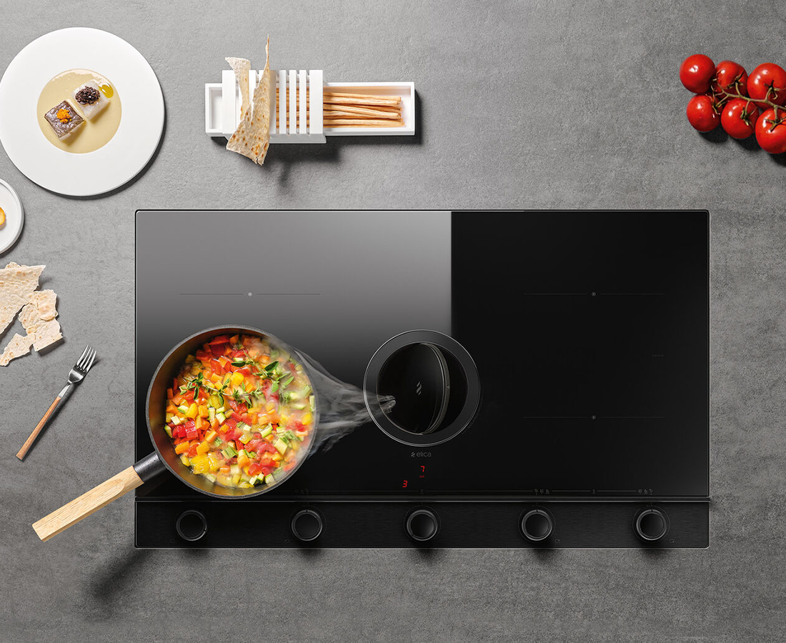 Elica 90cm NikolaTesla Unplugged Duct Out Induction Hob (Black) NIKOUNPLUGDUCTBL90 Redmond Electric Gorey