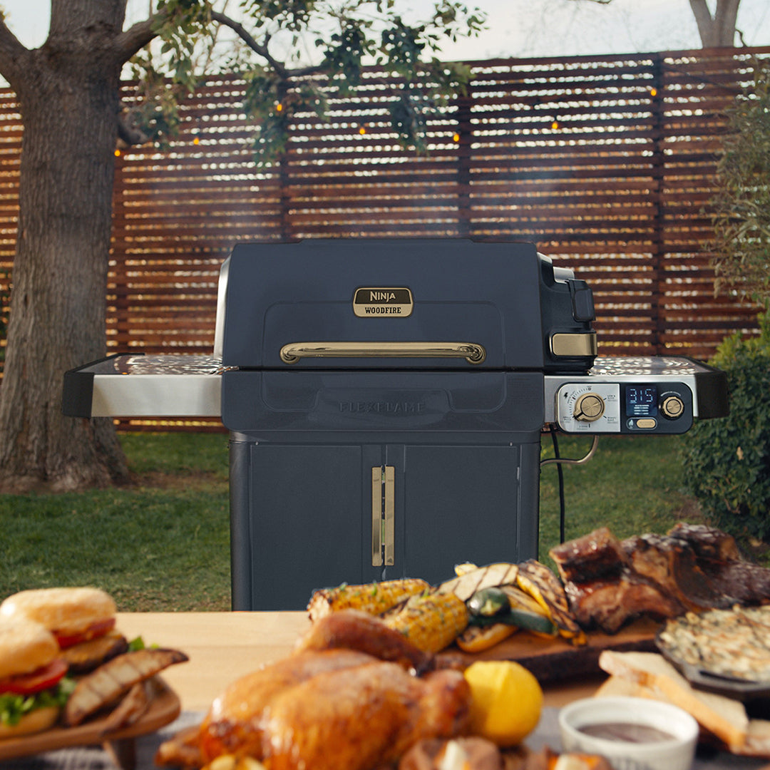 FlexFlame Outdoor Cooking System 5-in-1 Grill & Smoker | Blue