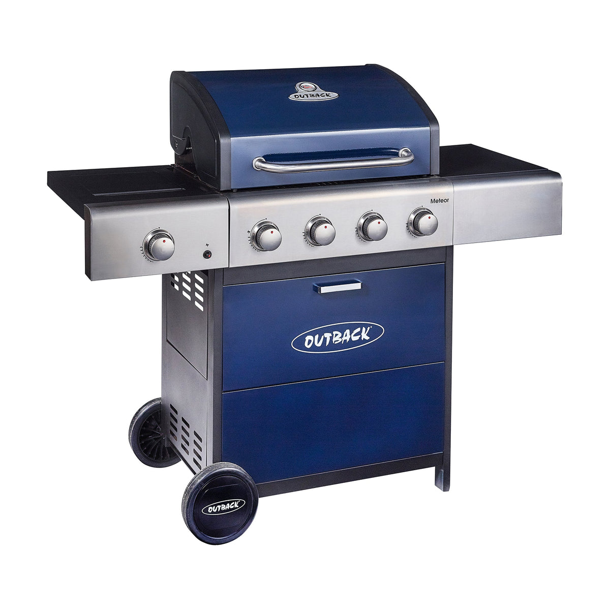 Outback Meteor 4 Burner Gas BBQ | Blue - OUT370699 Redmond Electric Gorey