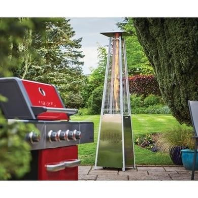 Outback Signature Flame Tower Pyramid Gas Patio Heater - Stainless Steel OUT370665