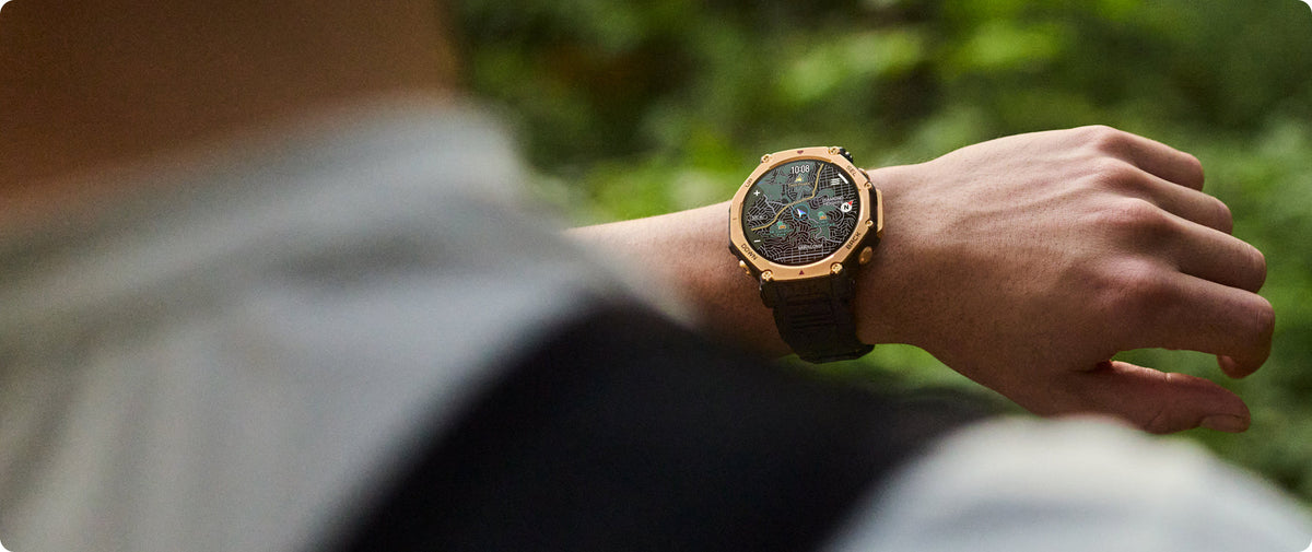 Amazfit T-Rex 3 Pro 48mm Smartwatch, Black Gold 146-W2443EU5N