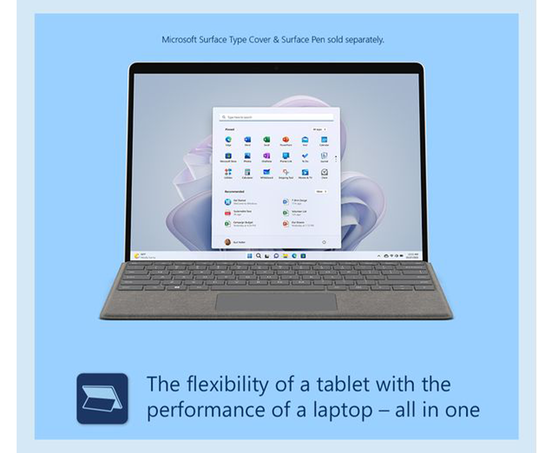 Microsoft 13" Surface Pro 9 Ci7 Laptop | 16GB | 512GB | Platinum - QIX-00003 Redmond Electric Gorey