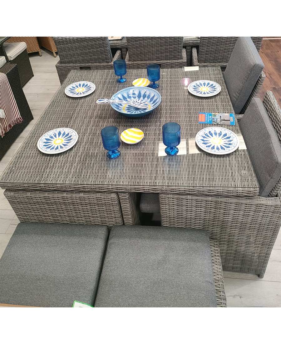 RedOutdoors Monte Carlo 4+4 Seater Cube Dining Set - RO-MC003 Redmond Electric Gorey