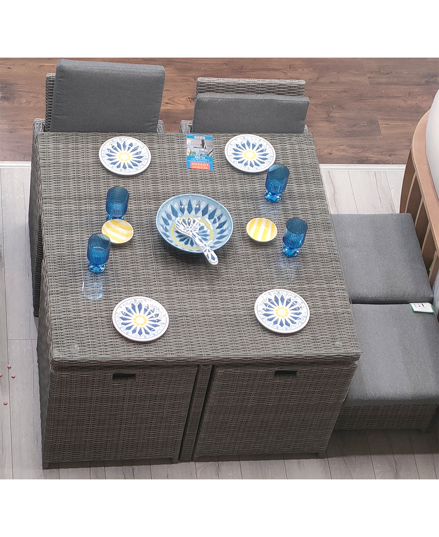 RedOutdoors Monte Carlo 4+4 Seater Cube Dining Set - RO-MC003 Redmond Electric Gorey