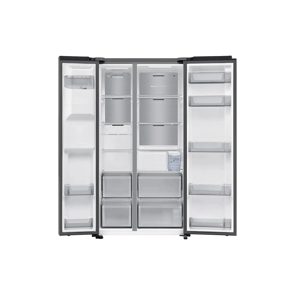 Samsung Bespoke AI Series 6 640L Side-by-Side Fridge Freezer Silver RS70F65KETEU