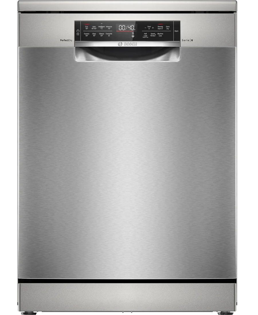 Bosch Series 6, 14 Place Dishwasher with Zeolith Drying + VarioDrawer | Brushed Steel SMS6TCI01G - Redmond Electric Gorey