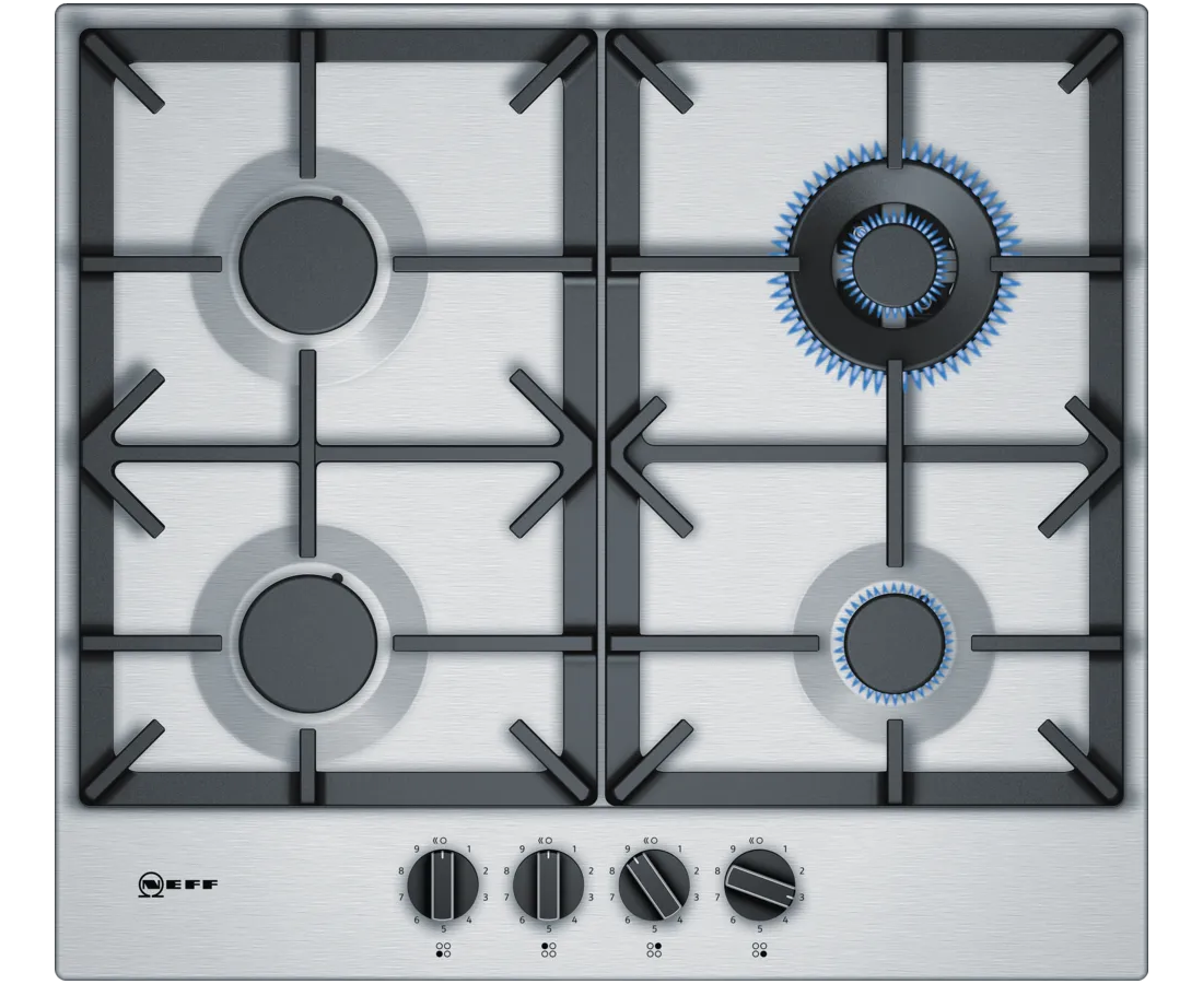 Neff N 70, 60cm Built-In Gas Hob with FlameSelect | Stainless Steel - T26DS59N0 Redmond Electric Gorey