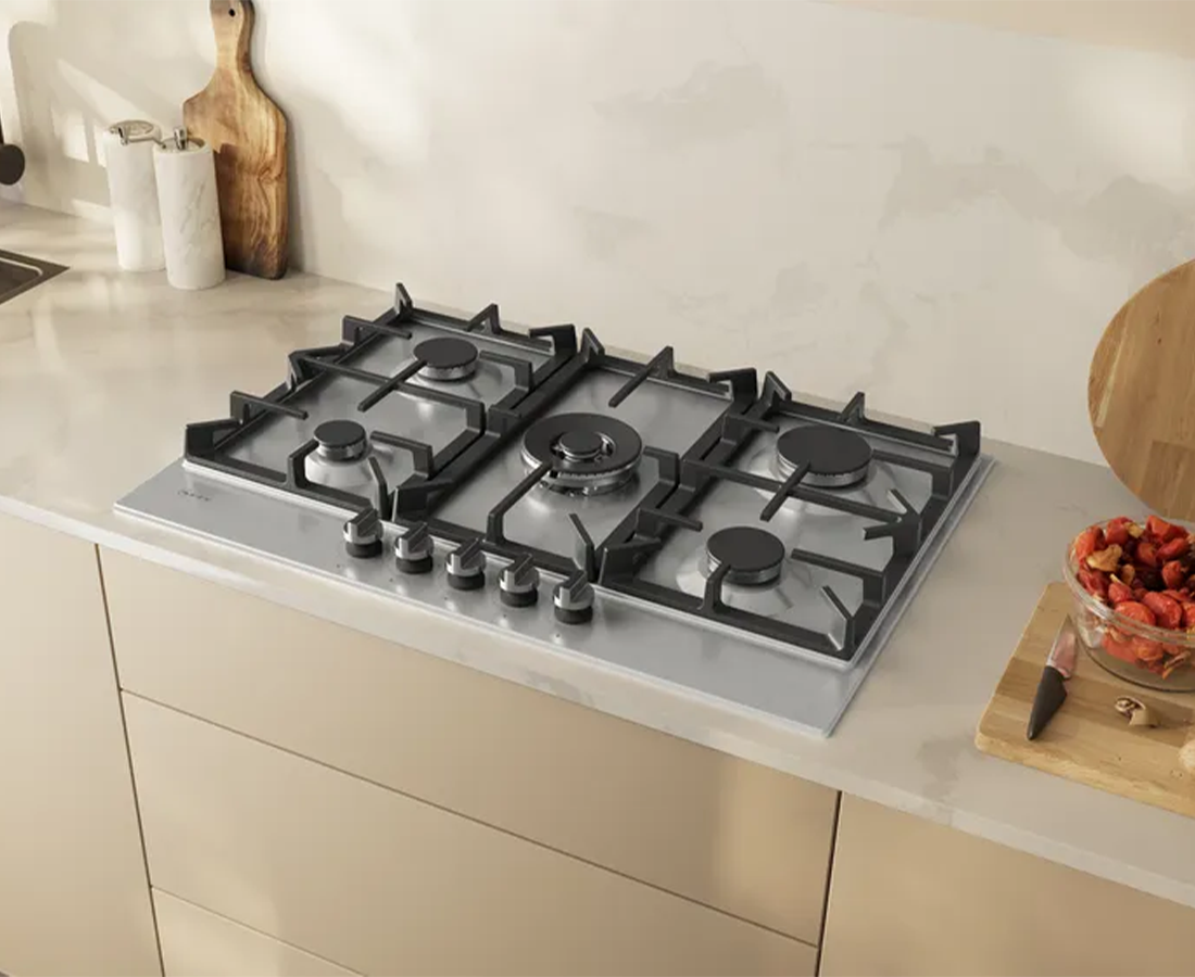 Neff N 70, 75cm Built-In Gas Hob with FlameSelect | Stainless Steel - T27CIQ8N0 Redmond Electric Gorey