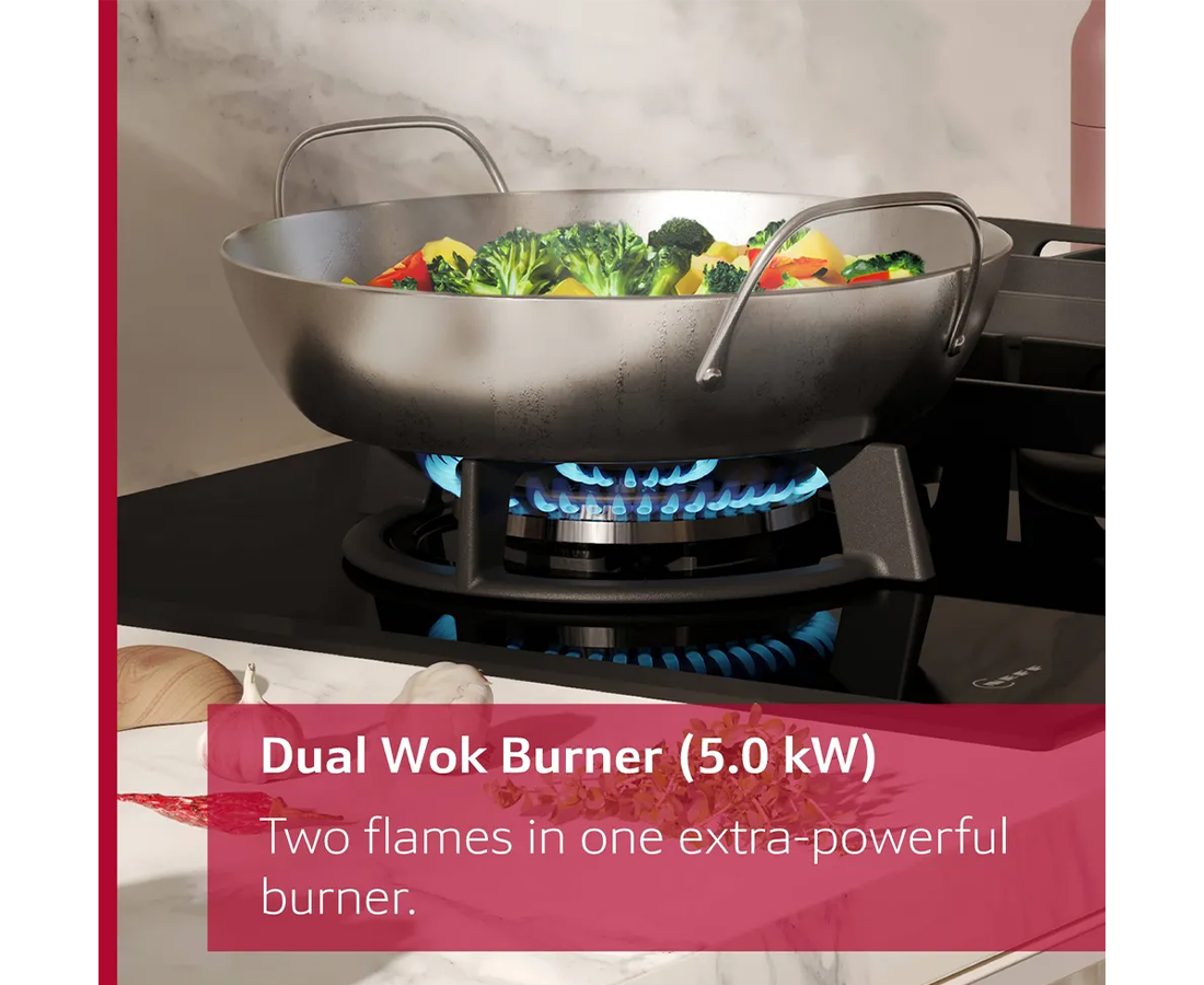 Neff N 70, 75cm Built-In Gas Hob with FlameSelect | Enamel Black - T27CIQ8S0 Redmond Electric Gorey