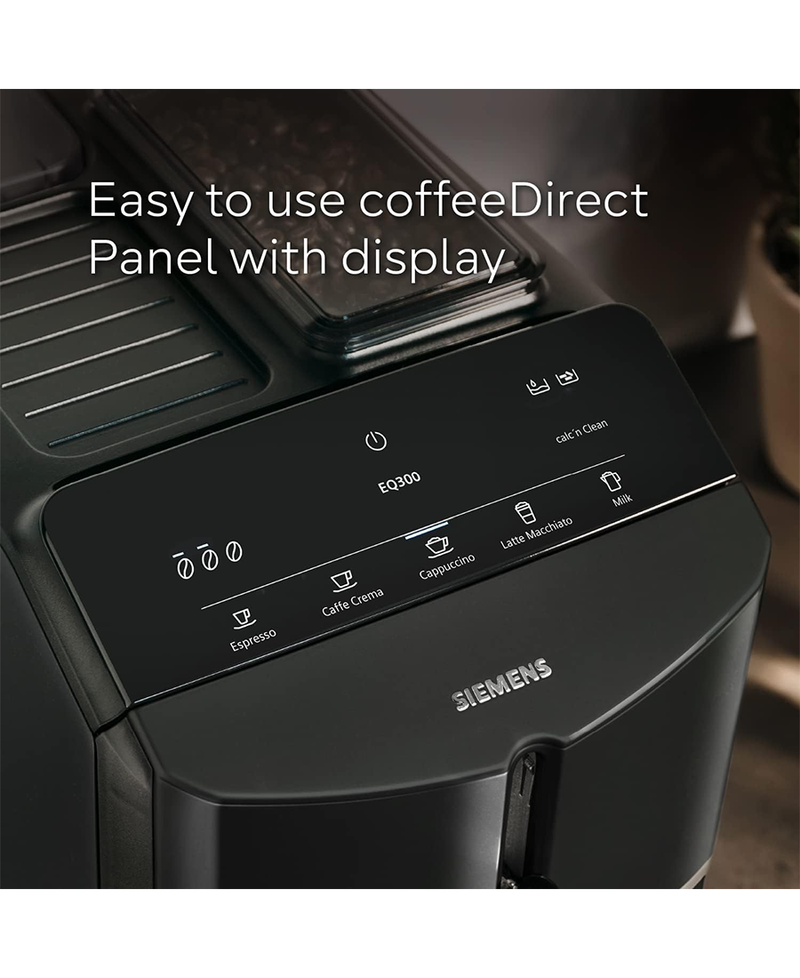 Siemens EQ300 Fully Automatic Coffee Machine | Piano Black TF301G19 Redmond Electric Gorey