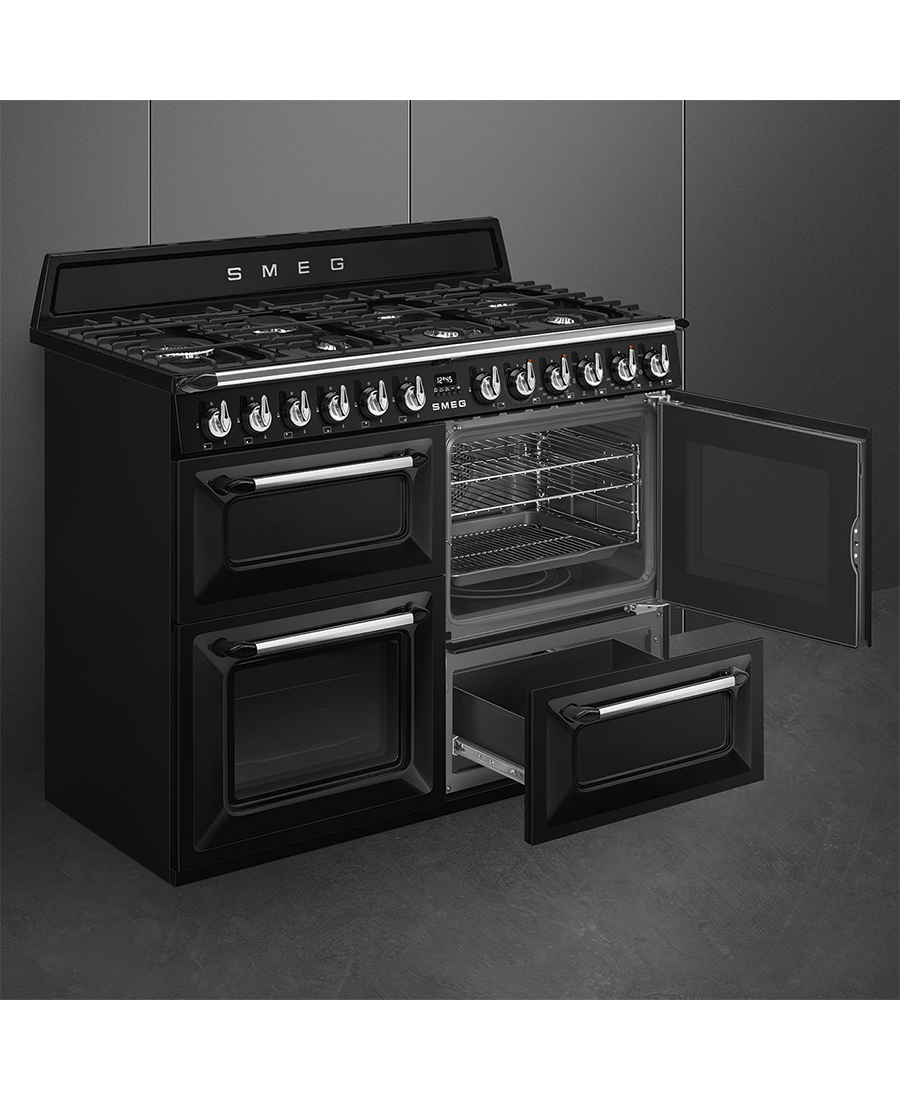 Smeg 110cm Traditional Dual Fuel Range Cooker | TR4110AZ | Pastel Blue Redmond Electric Gorey