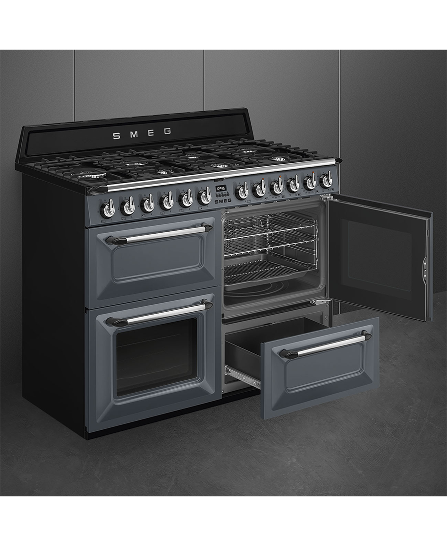 Smeg 110cm Traditional Dual Fuel Range Cooker | Slate Grey TR4110GR Redmond Electric Gorey