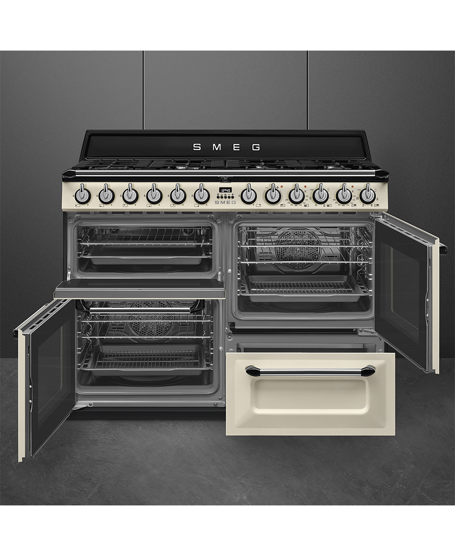 Smeg 110cm Traditional Dual Fuel Range Cooker | Cream TR4110P1 Redmond Electric Gorey