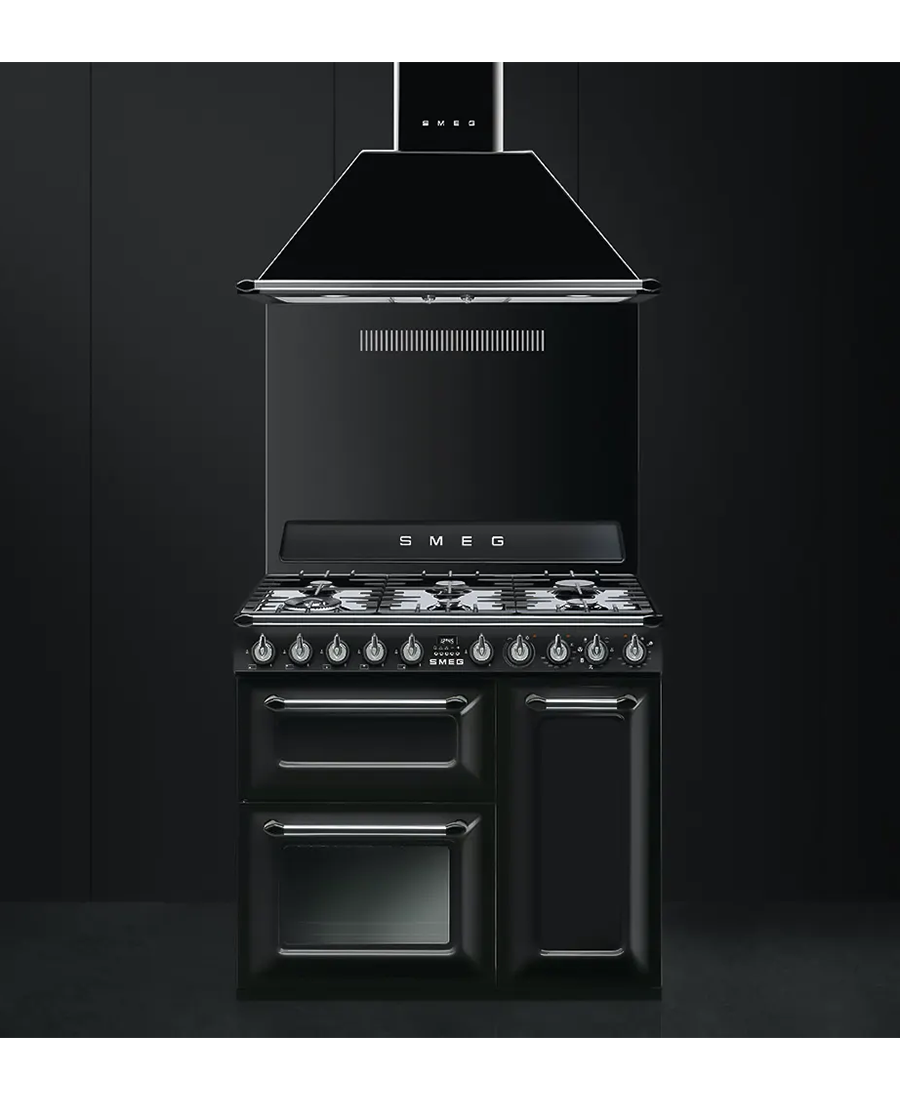 Smeg 90cm Dual Fuel Range Cooker | TR93BL | Black TR93BL Redmond Electric Gorey