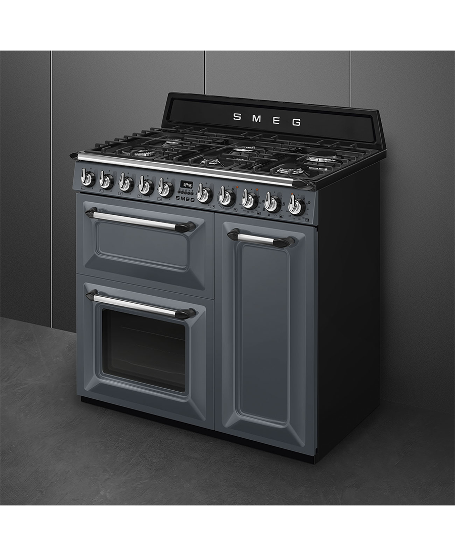 Smeg 90cm Dual Fuel Range Cooker | TR93GR | Slate Grey Redmond Electric Gorey