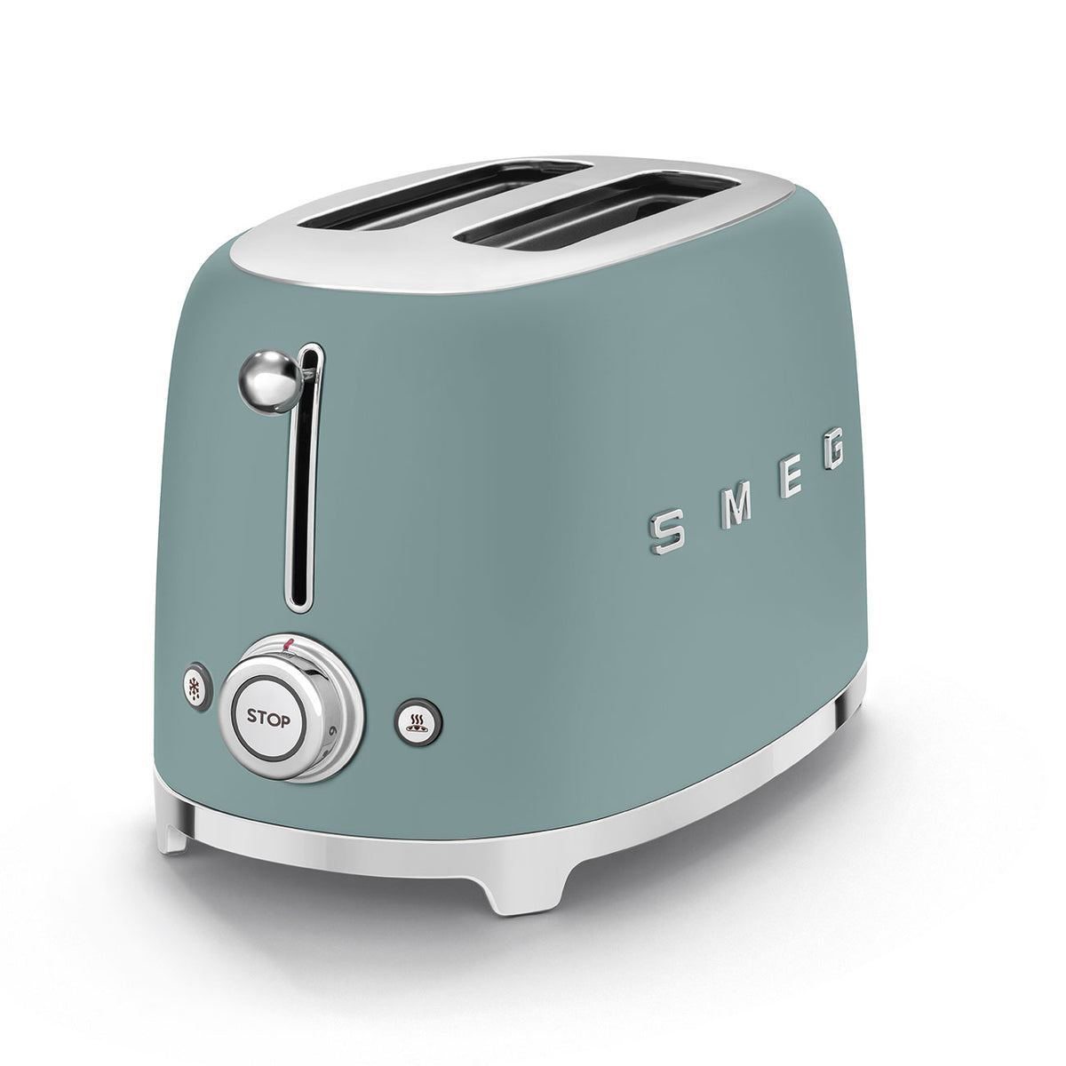 Smeg 50's Style 2-Slice Toaster Matte Emerald Green TSF01EGMUK