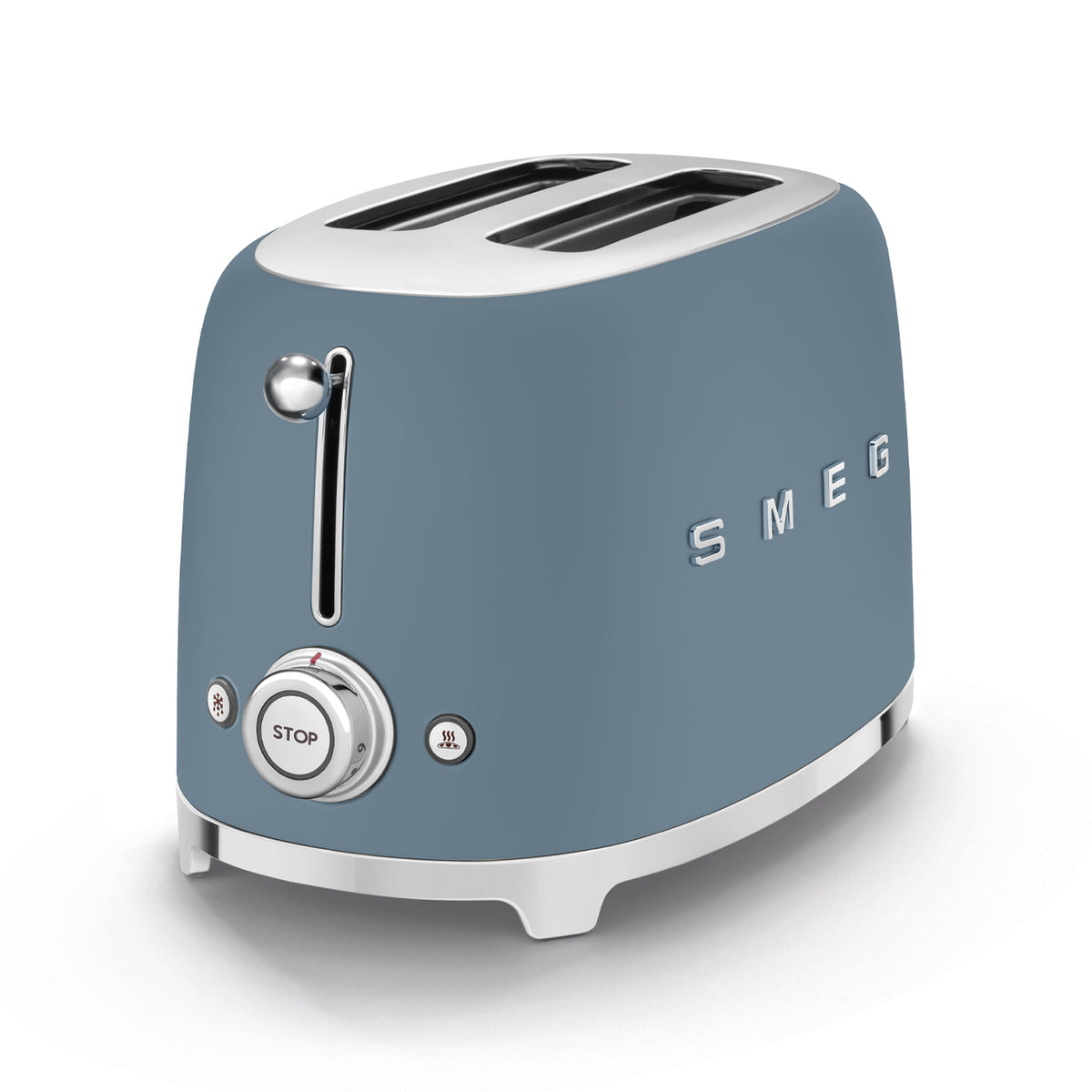 Smeg 50's Style 2-Slice Toaster Matte Storm Blue TSF01SBMUK