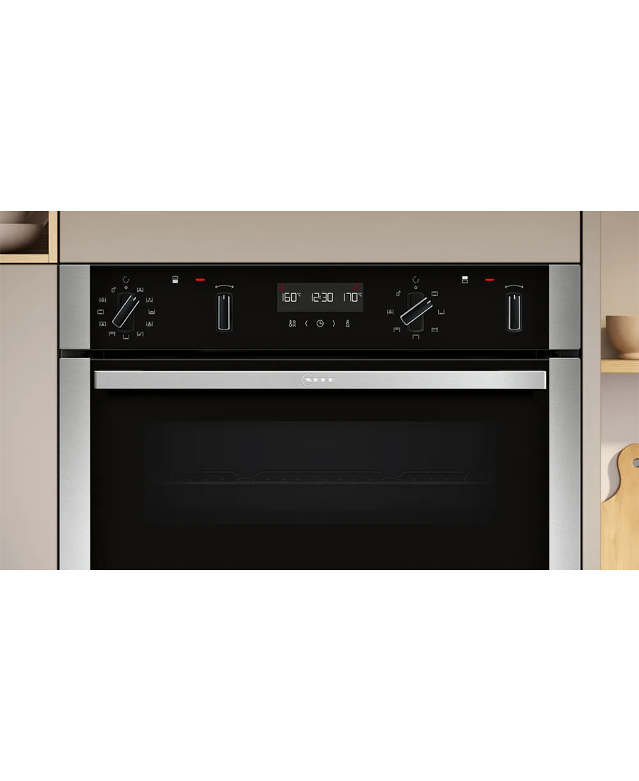 Neff N 50 Built-in Double Oven with Dual Clean & CircoTherm | Stainless Steel - U2ACH7AN7B Redmond Electric Gorey
