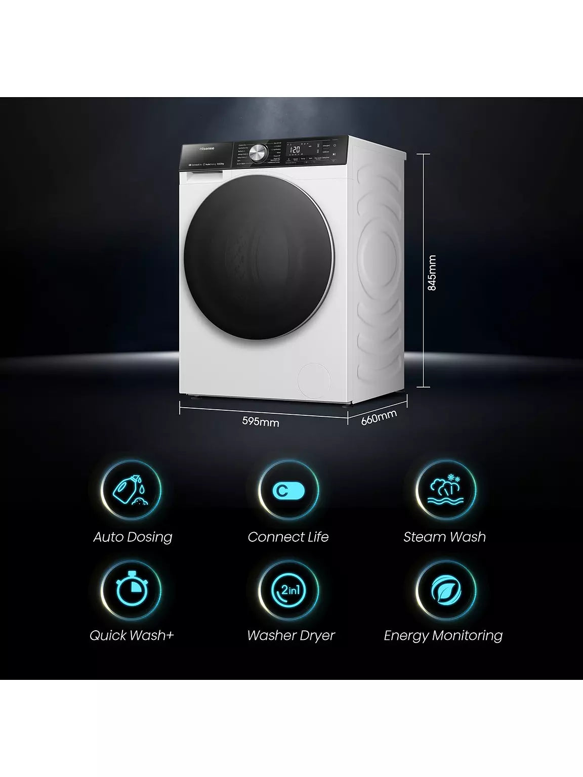 5S 10.5kg/6kg 1400rpm Auto Dosing WiFi Washer Dryer White