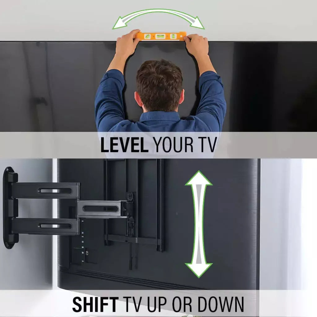 Advanced Full-Motion 4D® + Shift™ TV Wall Mount 32–65"