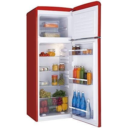 55cm Retro 70/30 Fridge Freezer Red