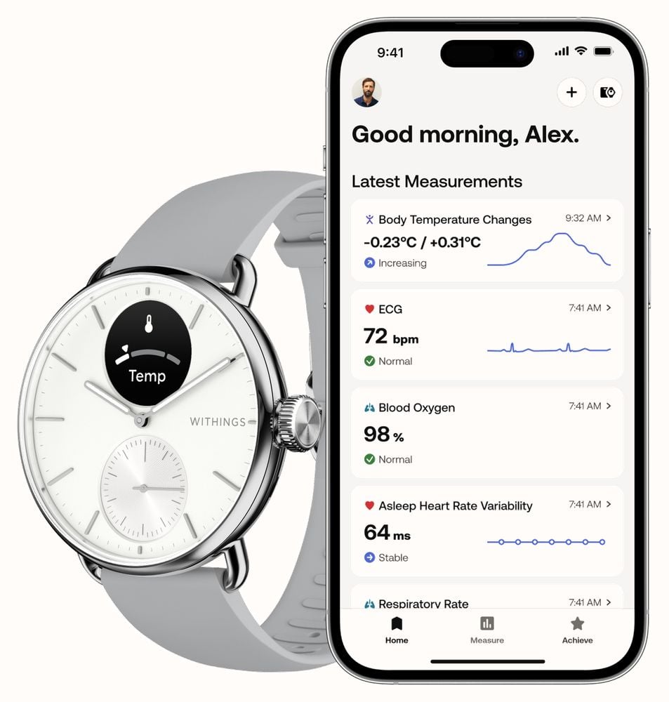 ScanWatch 2 - Advanced Health Monitor with ECG & SpO2 - 38mm White