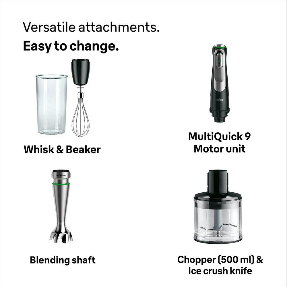 Braun MultiQuick 9 Hand Blender | Black/Stainless Steel - MQ9135XI Redmond Electric Gorey